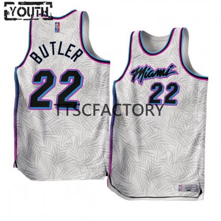 Maglia NBA Miami Heat Jimmy Butler 22 Nike 2022-23 Earned Edition Bianco Swingman - Bambino